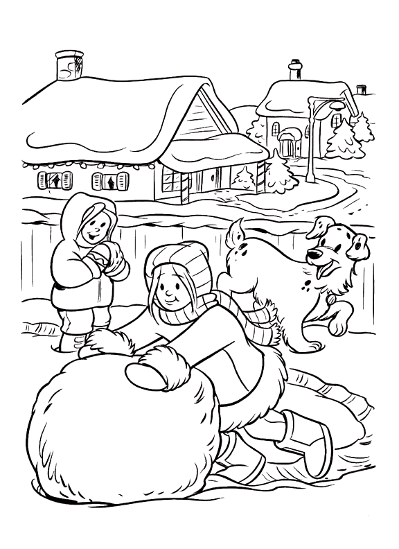 Bałwany kolorowanki